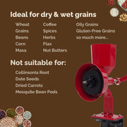 WonderMill Deluxe Hand Grain Mill, Manual Grain Mill Grinder, Kitchen Junior Deluxe Flour Mill