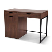 Mainstays MS18-D1-1009-35 Perkins Desk with Metal Frame, Cocoa