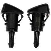 Dorman Windshield Washer Nozzles Set of 2 Front Driver and Passenger Side Black Plastic 58115
