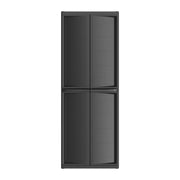 Hyper Tough HT-2025-4SC-BLK Plastic 4-Shelf Garage Storage Utility Cabinet, Black Finish