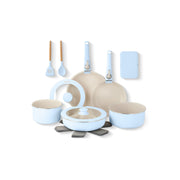 Gotham Steel 18-Pc. Removeable Handle Cookware Set - LT BLUE ONE SIZE