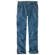 Carhartt Relaxed Straight Rugged Flex Double-Front Denim Dungarees for Men - Tahoe - 31x30