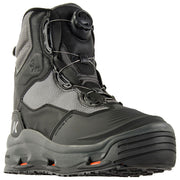 Korkers FB4710-10 DarkHorse Felt/Kling-On Soles Wading Boots for Men - Black/Gunmetal - 10M