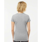 Tultex B20259096 Women's Slim Fit Fine Jersey V-Neck T-Shirt, XL, Heather Grey