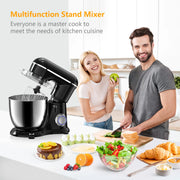Ailessom AL-OB01 Stand Mixer,6.5-QT 660W 10-Speed Tilt-Head Food Mixer, Kitchen Electric Mixer with Bowl, Dough Hook, Beater, Whisk for Most Home Cooks, Black
