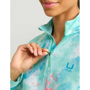 HUK Womens Icon Hoodie Athletic Fishing Shirt with UPF 50+ Sun Protection, Adjustable Hood, Lightweight Breathable Fabric, Bermuda Large H6120171