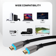 Monster HDMI Cable 2 Pack, 10 Ft, Ultra High Speed HDMI 2.1, 48Gbps Bandwidth, 8K 60Hz, 4K 144Hz Gaming, LED Illuminated Connectors