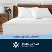 Serta Sleep Chill Cooling Mattress Pad, King, Cooling Technology, Hypoallergenic Polyester Fill, True Grip Skirt