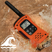 Motorola Solutions Talkabout T605 H2O Portable Two-Way Radios, Waterproof IP67, Rechargeable, 22 Channels, 35 Mile Range, Orange/Black, 2 Pack