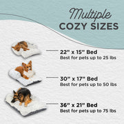 Best Friends by Sheri Bolster Nap Mat Dog Bed with Orthopedic Memory Foam, Removable Washable Cover, Frost, Medium 32x22 in 70718