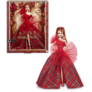 Barbie 2024 Holiday Dolls, Plaid Gown with Red Bow - Seasonal Collector Gift