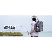 KastKing Centron Lite Travel Fishing Rod, Lightweight IM6 Graphite, Portable 4-Piece Spinning and Casting Rods, Medium Power, Fast Action, EVA Handle