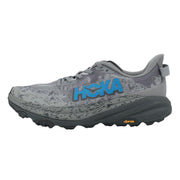Hoka Speedgoat 6 Men's Trail Running Shoes, Ultralight Cushioning, Galactic Grey/Hoka Blue, Size 11 Medium, 1147791/1147830-GCG