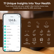 WyzeCam Wyze Scale S Digital Bathroom Scale, Body Composition Analyzer with Bluetooth Sync, Measures Weight, Body Fat, BMI, Muscle Mass, Heart Rate, Black