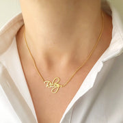 Tingn 14K Gold Filled Ivy Name Necklace Personalized Jewelry for Women Teen Girls