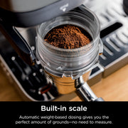 Ninja Luxe Cafe Premier Series Espresso Machine, 3-in-1 Espresso, Drip Coffee, Rapid Cold Brew, Integrated Conical Burr Grinder, Hands-Free Dual Froth System, Gunmetal Gray, ES601GM