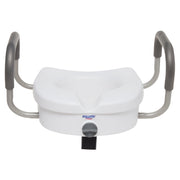 Equate 5 Raised Toilet Seat with Adjustable Handles and Lock, White, 350 lb Capacity