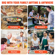 Cshidworld 30-Piece BBQ Grill Accessories Kit, Stainless Steel Barbecue Utensils with Heat-Resistant Handles and Carrying Bag