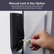 Wyze Palm Lock, Smart Door Lock with Contactless Palm Vein Recognition, Keypad, Mechanical Key, Dual Battery, USB-C Emergency Charging, IP53 Weather Resistant, Wi-Fi, Voice Control Compatible