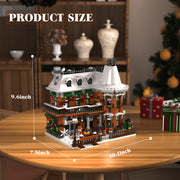 BuildingBoat Bailey House Building Blocks Kit, 1549 Pieces, Wonderful Life Christmas Theme, Brown