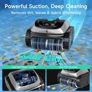 WYBOT C1 Robotic Automatic Pool Cleaner, 4-in-1 Cordless Vacuum for Inground Pools up to 1,614 Sq.ft, 150-Min Runtime, Wall & Waterline Cleaning, WiFi & Bluetooth Control