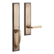 MNG-EXTR-5002- Brass Entry Door Set - Dummy - No BackSet - Dummy - Right Hand - Antique Brass