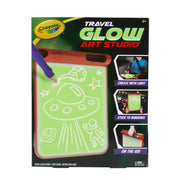 Crayola Travel Glow Art Studio Glow in the Dark Art Kit with Portable Handle and Light Wand, Assorted Colors, Ages 6 and Up, 042505