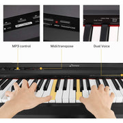 Donner EC3056 DEP-10 Digital Piano 88 Key Semi-Weighted, Full-Size Electric Piano Portable Keyboard for Beginners