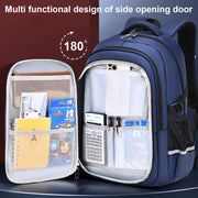 Kivdit SB39 School Backpack for Boys, School Bag for Kids Teens, Reflective Bookbag Gifts for Boys, Blue