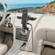 BLUESTONE 3-in-1 Magcharge Wireless Charging Vent Car Mount, Magnetic Hold, Black