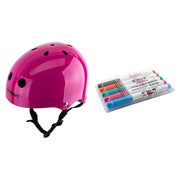 Triple Eight 888-04 Wipeout Youth Helmet, Neon Pink, Medium