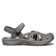 KEEN Rose Casual Closed Toe Athletic Sandal, Water-Resistant Quick-Dry Textile, Gargoyle/Raven, Women's 7.5 Medium, 1016733