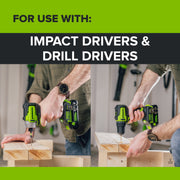 Greenworks 150PC Drill and Driver Bit Set, 1/4