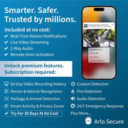 Arlo AVD4001 Video Doorbell 2K (2nd Generation), White