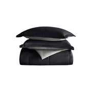 Casual Comfort Solid Reversible Lightweight Down Alternative Comforter Set - Black Fog