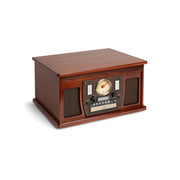 Victrola VTA-600B MH 7-in-1 Bluetooth Record Player with USB Recording, Mahogany