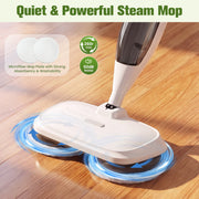 Gnrop 10-in-1 Steam Mop, 260RPM Rotating Steam Cleaner with 260F High-Temperature Steam, 3 Adjustable Modes, Detachable Handheld, 45-Minute Run Time, White, NJ-SFW803