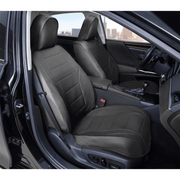 Auto Drive Full Faux Leather Car Seat Covers, 2 Pack, Black, Universal Fit, SC534455