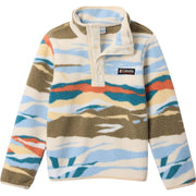 Columbia Helvetia II Printed Half-Snap Fleece Pullover Jacket for Kids Boys, Chalk Rogue Valley, Medium, 1132518-014