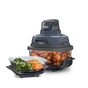 Ninja FN101GY  Crispi Glass Air Fryer 4-Qt, 4-in-1, Air Fry Bake Recrisp, Portable, Dishwasher Safe, Cyberspace