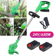 KingFurt Electric Grass String Trimmer Cordless Weed Eaters Lawn Edger Weed Wacker Cutter with 2 Battery