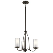 Kichler Lorin Three Light Chandelier, Contemporary Modern Design, Olde Bronze Finish, 18.5 in Wide, 44175OZ