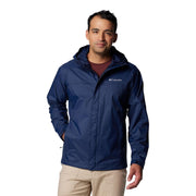 Columbia Men's Watertight II Rain Jacket, Waterproof Nylon Shell, Omni-Shield Technology, Packable, Collegiate Navy, XL, 153389