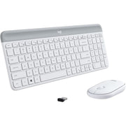 Logitech 920-009443 Slim combo Keyboard & Mouse, Ultra-Thin Design, White, Wireless With 2.4GHz Usb