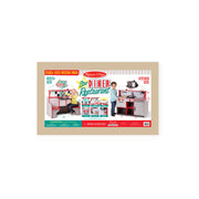 Melissa & Doug 3951 Double-Sided Wooden Star Diner Restaurant Play Space