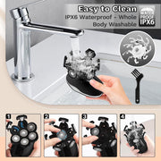 Obacre 5-in-1 Electric Shaver for Women, 7D Floating Head Razor, Waterproof Wet & Dry Cordless Body Groomer with Detachable Heads, Black