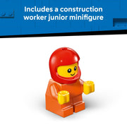 LEGO City Rides Construction Loader Building Toy with Backhoe, Loader Bucket, Minifigure, 61 Pieces, Multicolor 6581045
