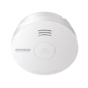 USI 10-Year Battery Mini Smoke and Fire Alarm with Photoelectric Sensor, White, Round, USISM/10YR/MINI