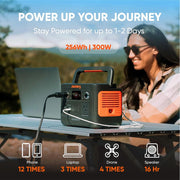 Jackery E240 v2 Explorer Portable Power Station, 256Wh LiFePO4 Battery with 300W AC/100W USB-C Output, Explorer 240 v2