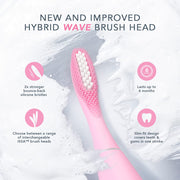 Foreo Issa 3 Sonic Toothbrush, 4-in-1 Oral Care, Hybrid Silicone & PBT Bristles, 16 Intensities, USB Rechargeable, Pink